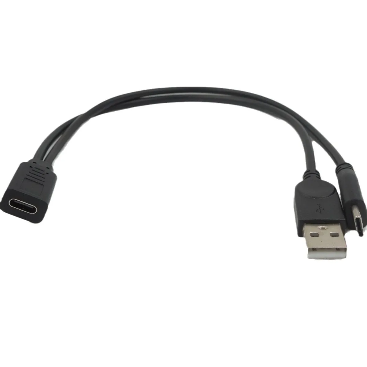 Переходник типа C «мама» на USB «папа» и «папа» типа C, кабель для быстрой зарядки передачи данных для зеркального экрана автомобиля (art.: 3920d0f7583af) - 3920d0f7583af