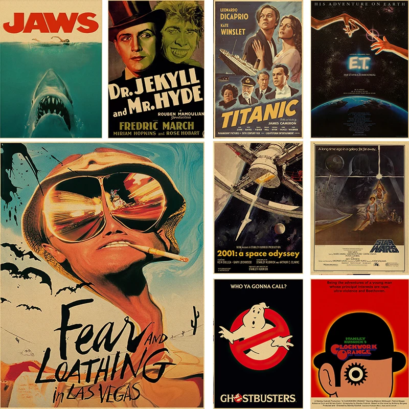 Классические киноплакаты, старые ретро фильмы, крафт-бумага, винтажные Декорации для комнаты, дома, бара, подарки, печать, искусственные плакаты