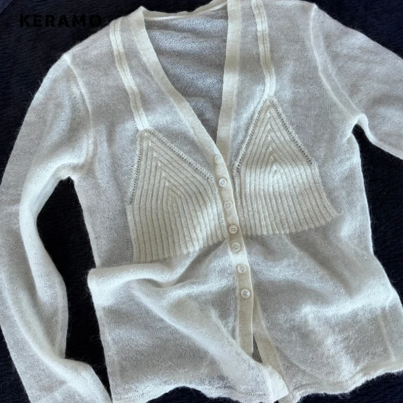 Весна 2022 Hotsweet Fairy Coquette вязаные кардиганы с длинными рукавами женские Gyaru