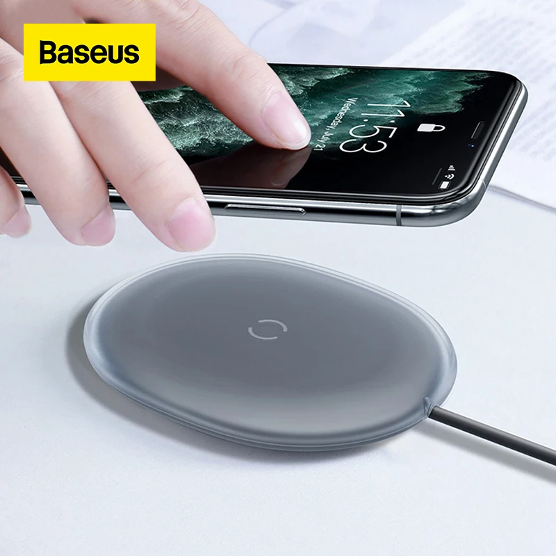 

Baseus 15W Wireless Charger For iPhone 11 X Xs for Airpods pro Fast Charger Qi Wireless Charging Pad For Samsung S20 S10 S9 Note