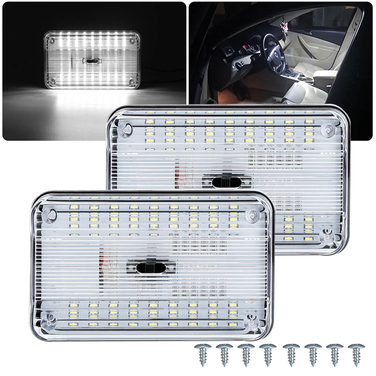 36LED белый внутренний светильник для домов на колесах лампы чтения дверей