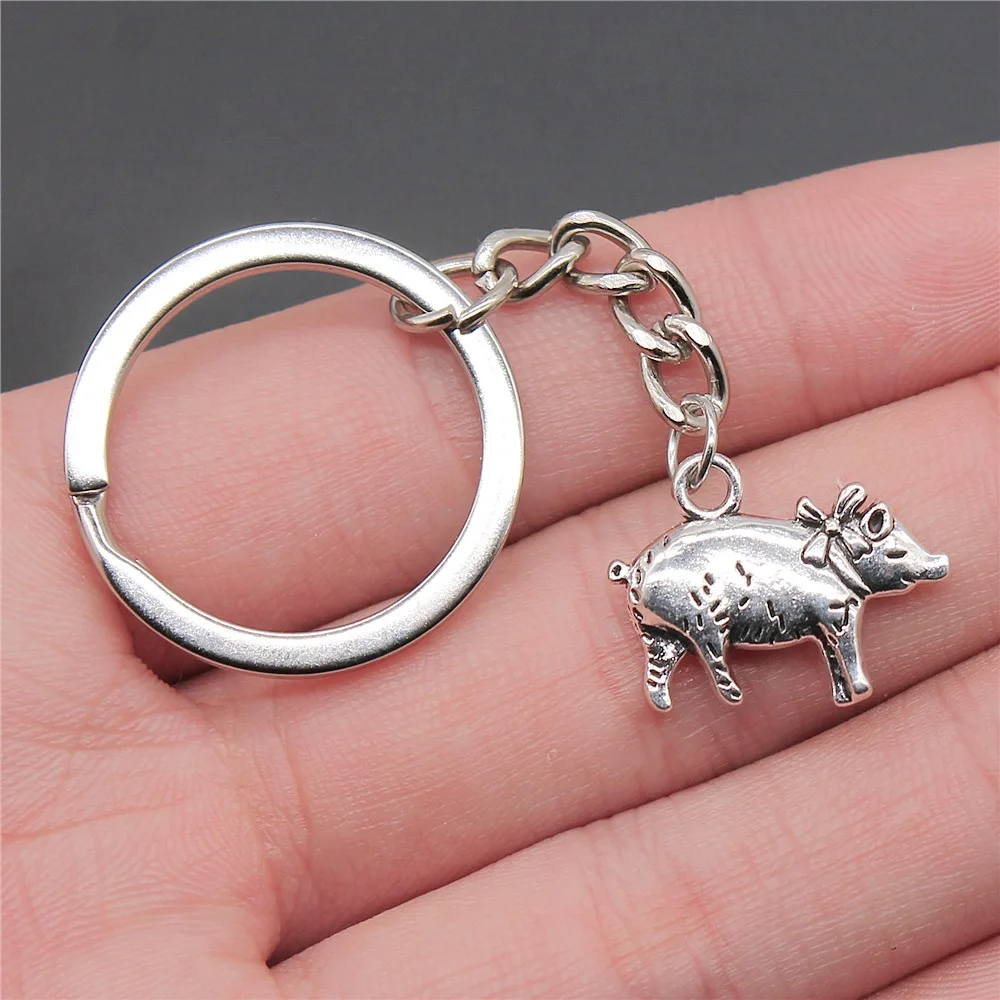 Прямая поставка сувениры подарок мужской брелок 2 цвета 21x6 мм подвеска со свиньей