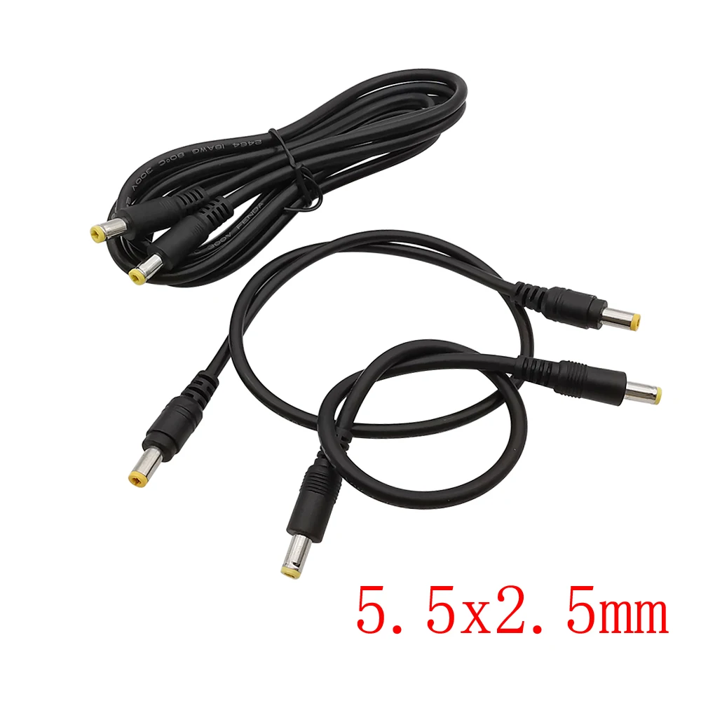 

Удлинительный кабель постоянного тока 12 В 24 В, питание постоянного тока 5,5x2,5 мм, штекерный разъем 5,5x2,5 мм, провод 18AWG для камеры видеонаблюдения, светодиодная лента