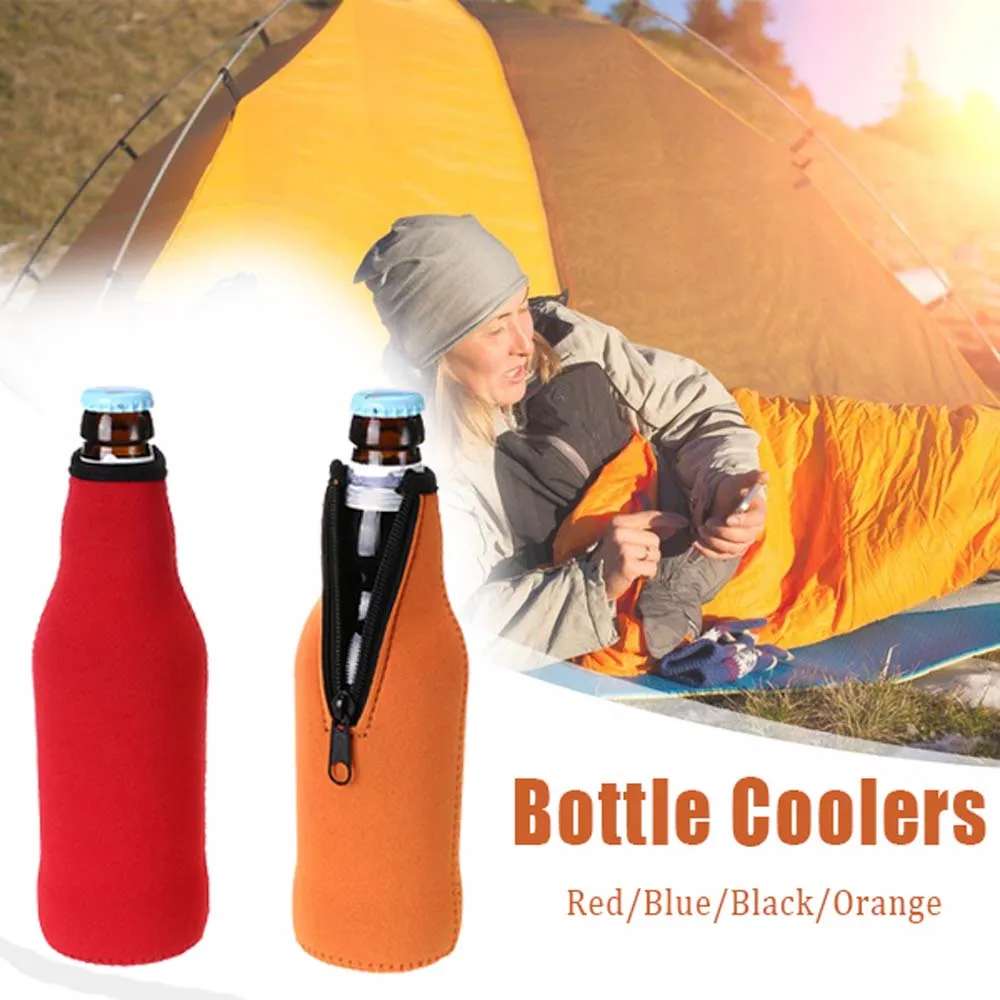 Travel Outdoor Bar Insulated Beverage Zipper Protective Cover Bottle Holder Wine-bottle Bag Bottle Coolers