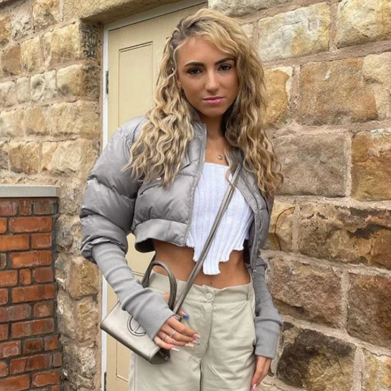Winter Fashion Womens Clothing Short Padded Jacket Super Hot Jacket Long Sleeve Top Warm Bread Suit Jacket Cheap Wholesale Parka