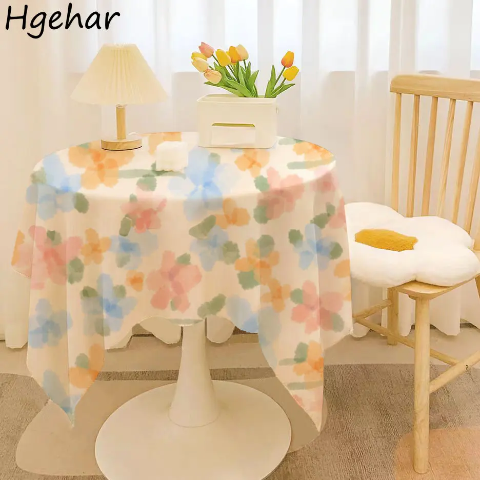 

Korean Pastoral Floral Tablecloth Household Party Wedding Banquet Picnic Table Cloth Ins Antifouling Desk Obrus Kitchen Mantel