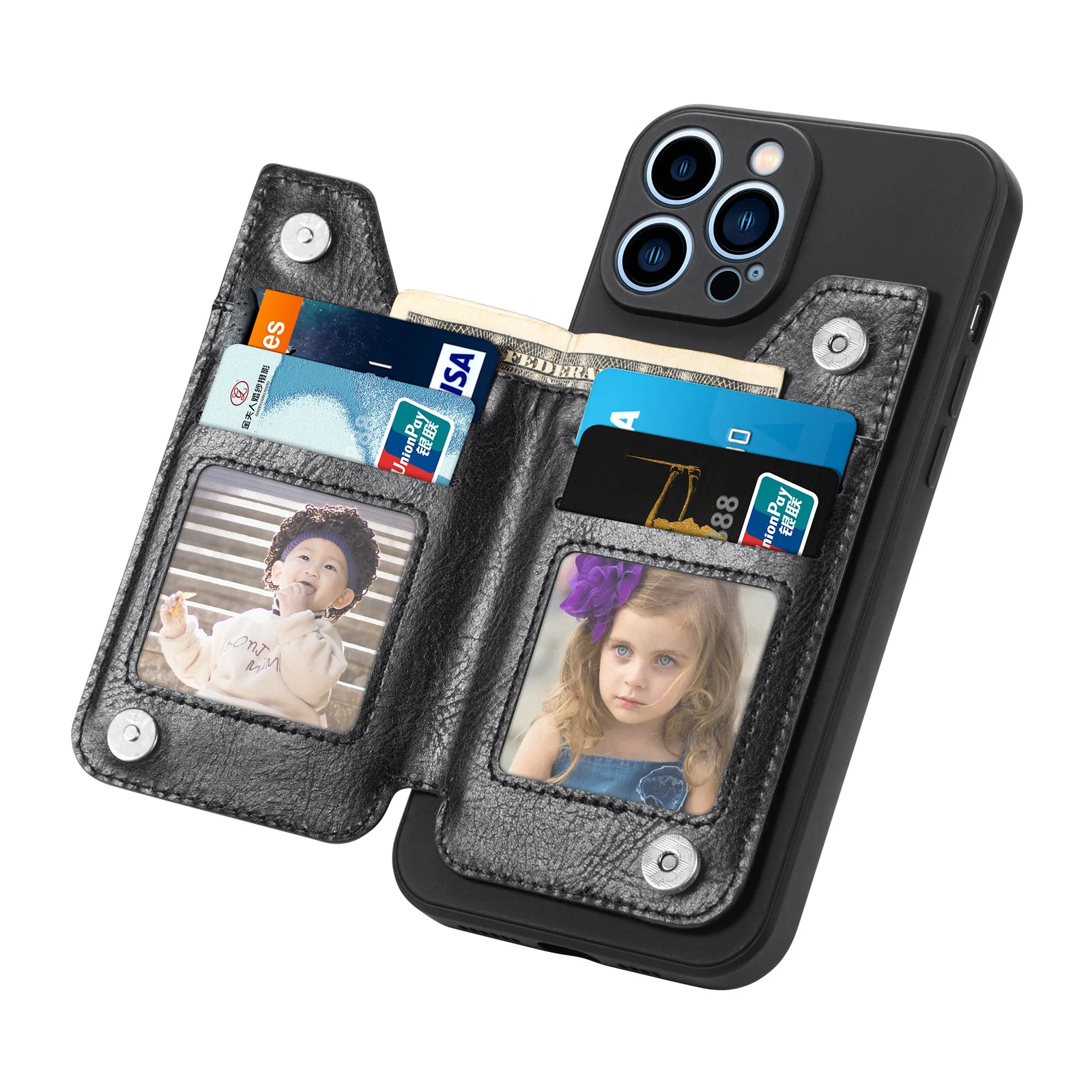 

Zipper Cards Wallet Leather Phone Case For iPhone 14 Pro MAX PLUS 13 12 Mini 11X XS XR 8 7 6 6S SE 2020 Purse Card Holder Cover