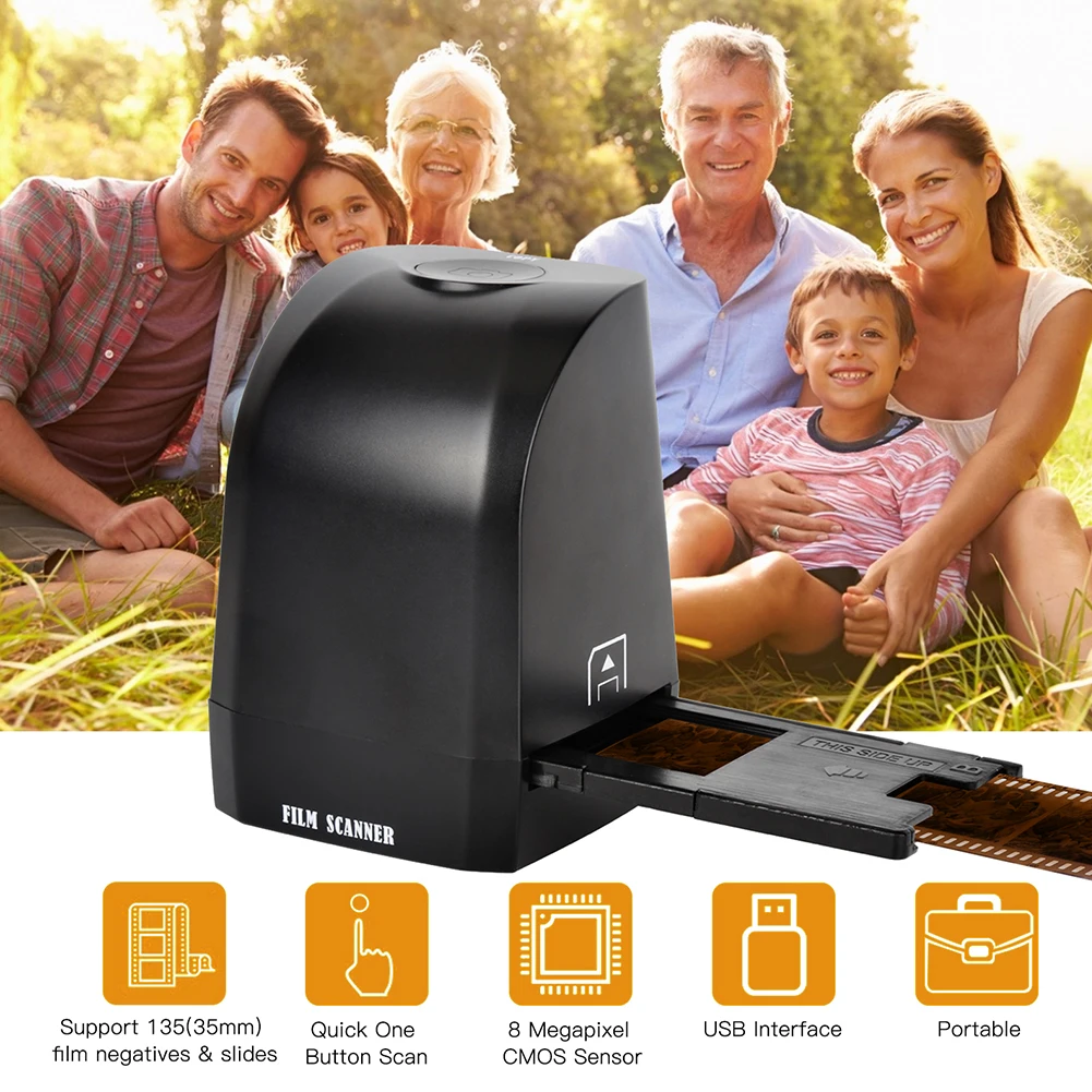 

Портативный сканер слайдов и негативов 135, 4800Dpi, 8 Мп, CMOS