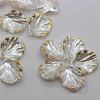 30pcs 1517mm camellia petals bronzing cabbage leaf acrylic material diy handmade hairpin material headgear accessories