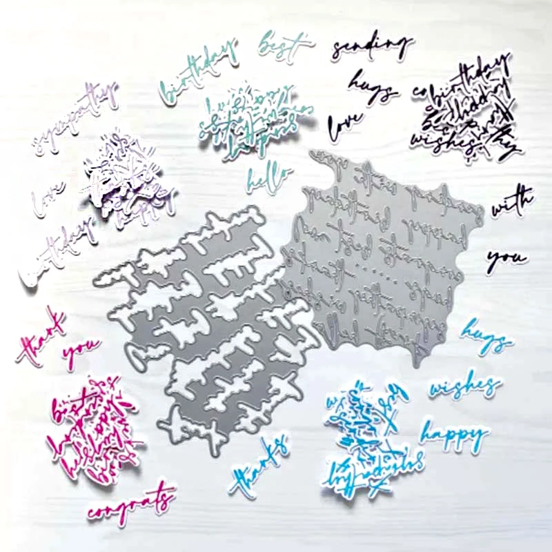 

Panalisacraft чувства слова металлические штампы трафареты для «сделай сам» Скрапбукинг/альбом декоративное тиснение «сделай сам» бумажные карт...