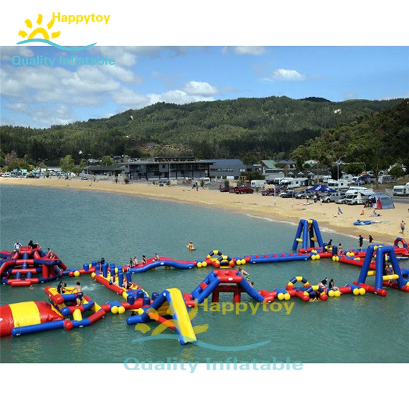 Большая Надувная аквапарк для взрослых плавающая водная игровая площадка