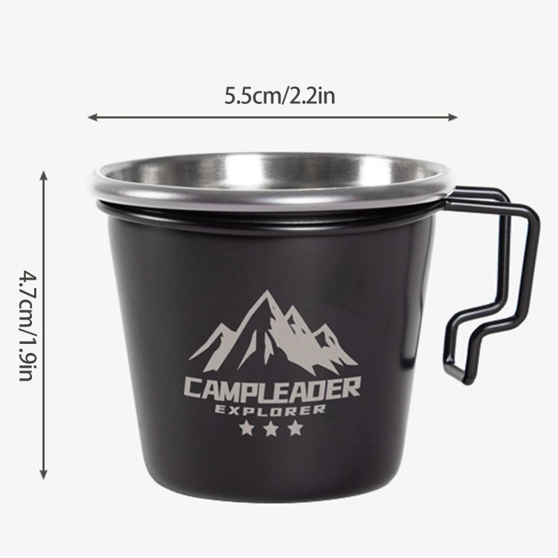 

4Pcs Mini Double Layer Camping Cup Water Mug Cup Stainless Coffee Cup Portable Coffee Wine Mug Cup Outdoor Travel Cup