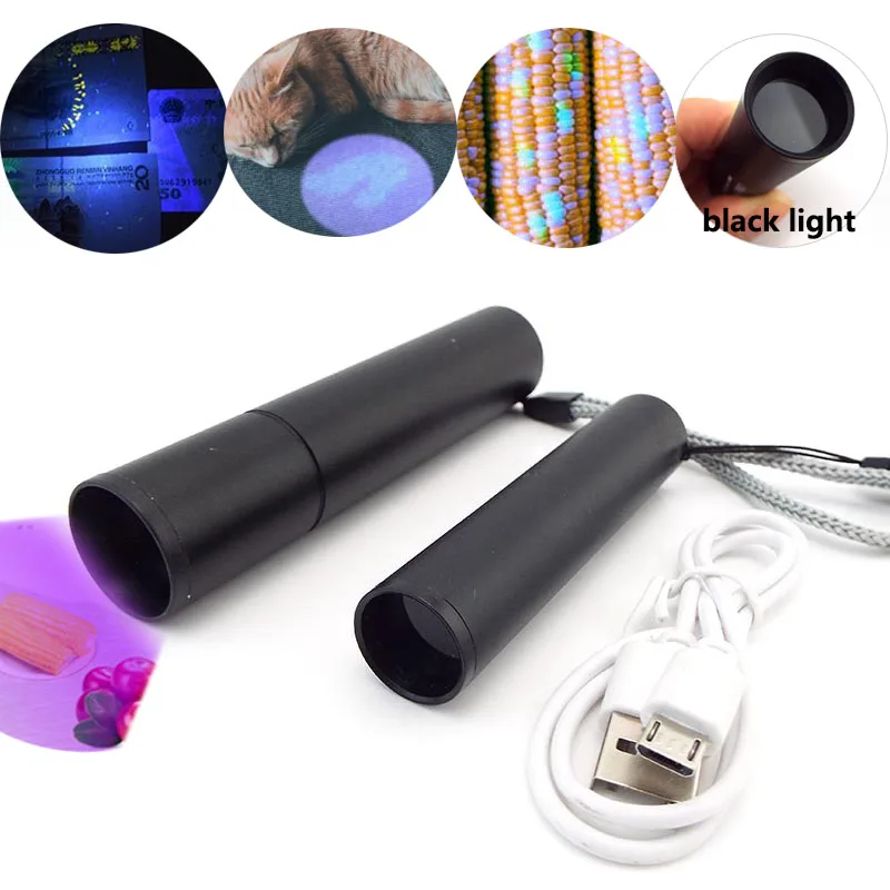 Ультрафиолетовый мини-фонарь перезаряжаемый фонарь 365 нм для обнаружения пятен
