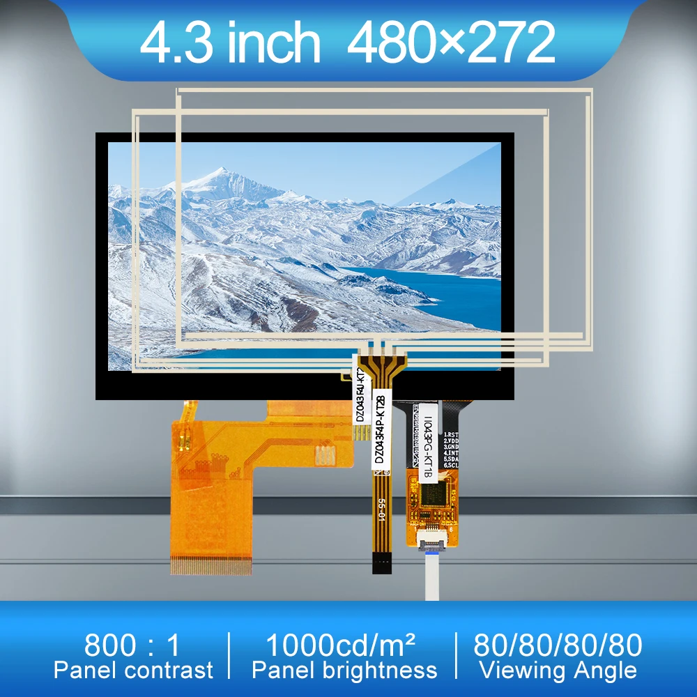 

4,3 дюймовый 480*272 TFT ips ЖК-дисплей RGB HD 1000 Nits емкостная сенсорная панель резистивная сенсорная панель