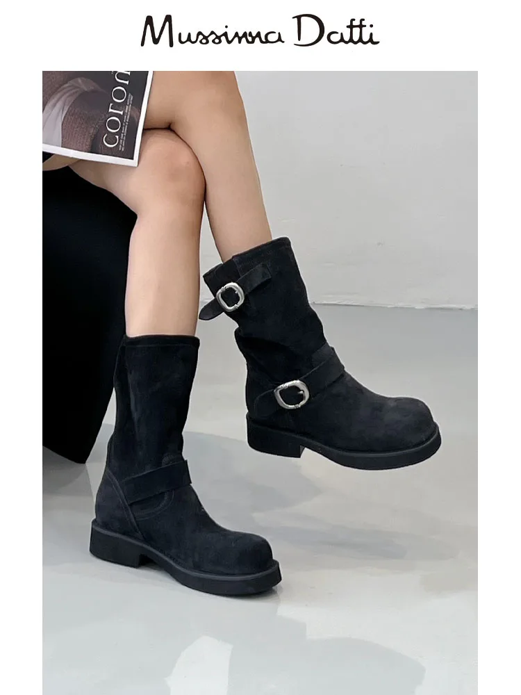 Женские ботинки из натуральной кожи Murrinna Daffi осень-зима 2023 модные простые теплые