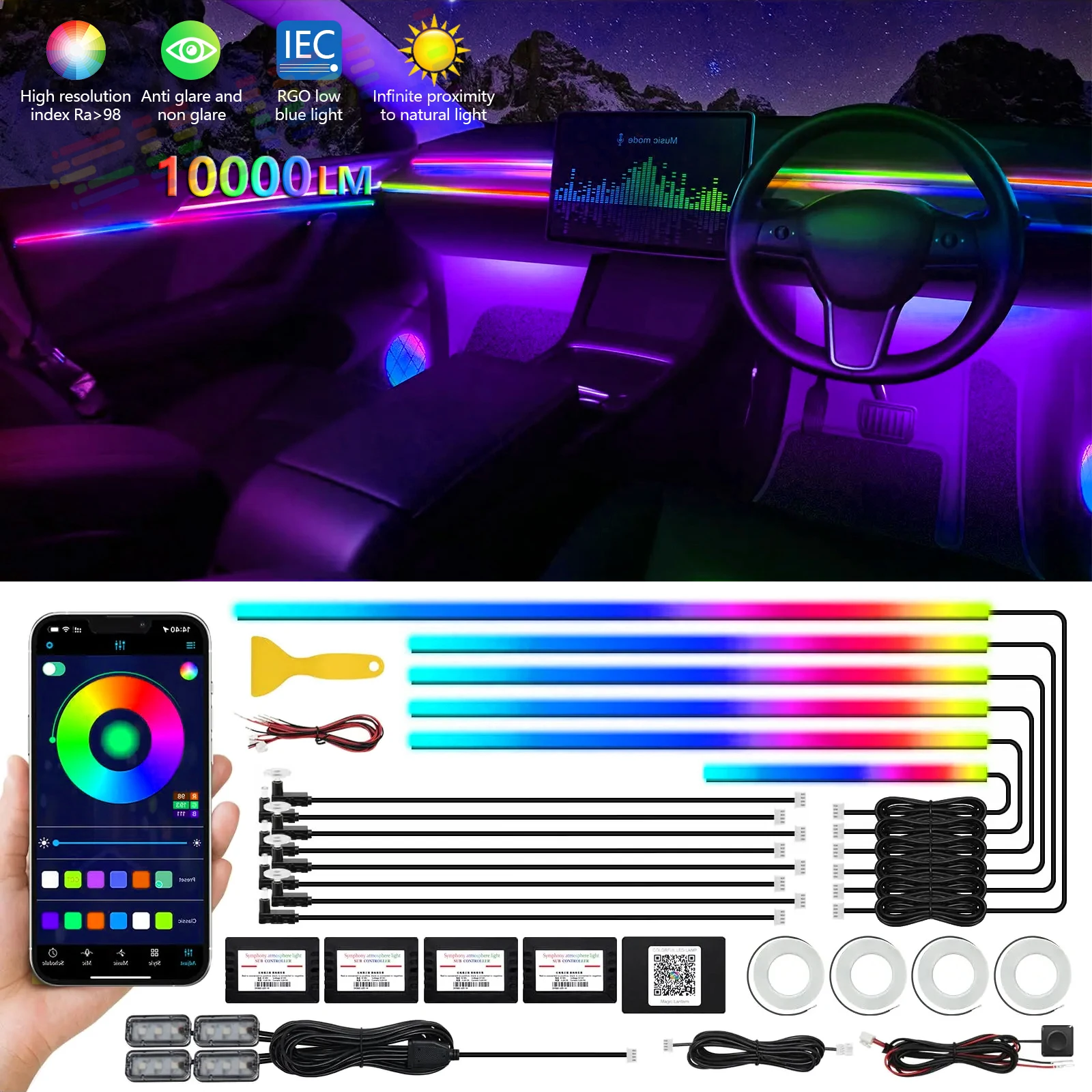 Неоновое освещение полного спектра внешнее лампа для украшения интерьера