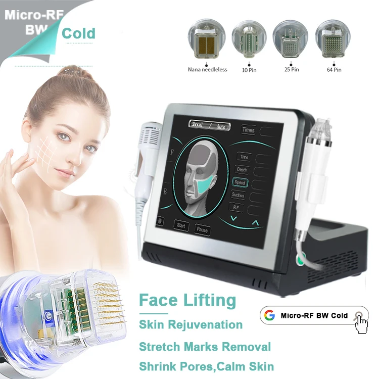 

2 In 1 Microneedle Fractional Cold Hammer Face Lifting Body Tighten RF Machine
