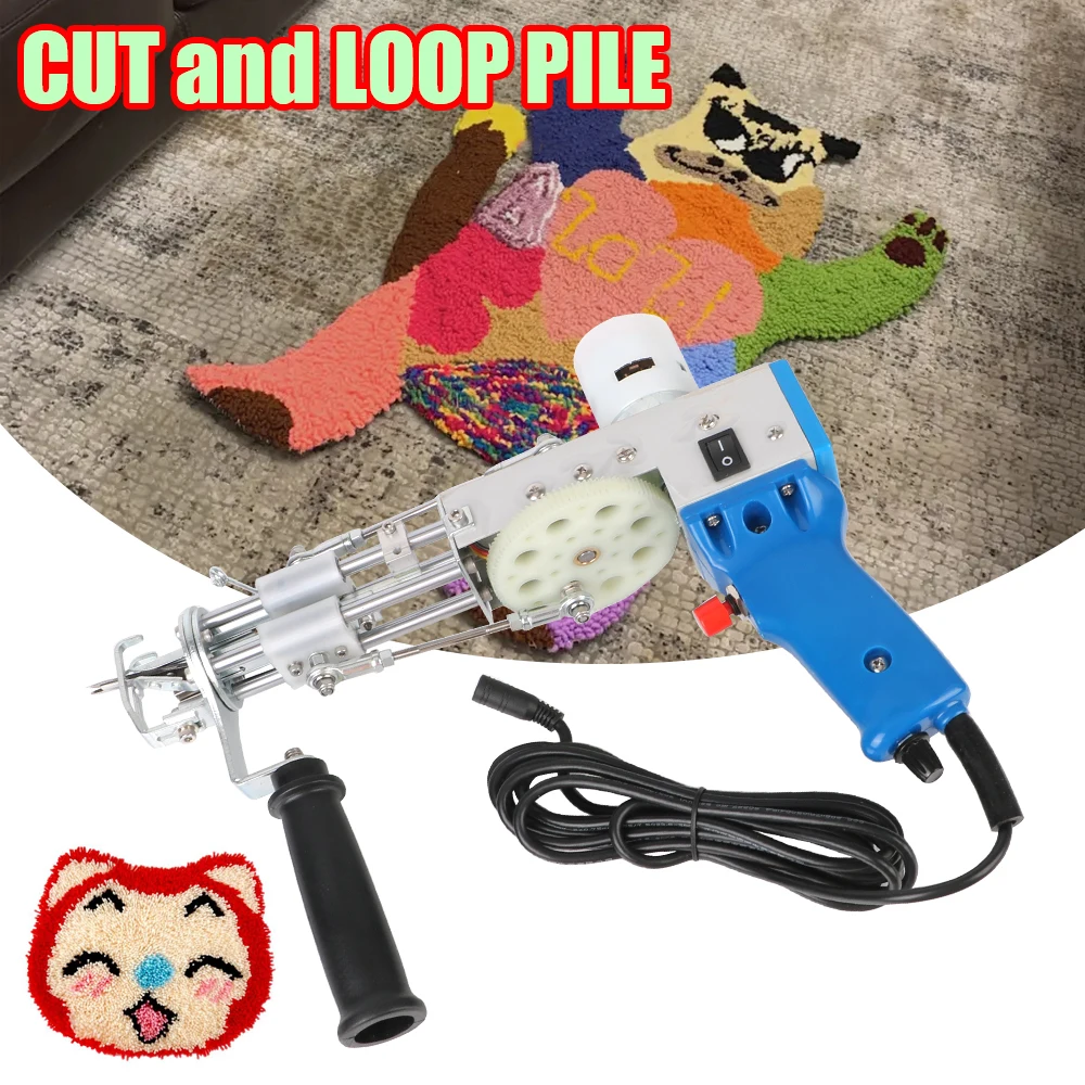 

EU Plug Machine for DIY Knitting Tufting Gun Cut Pile and Loop Pile Carpet Weaving Knitting Electric Carpet Rug Guns