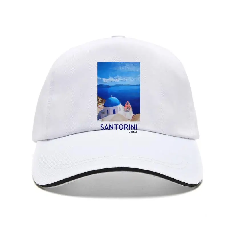 

100% cotton Mesh men Bill Hat custom printed Baseball Cap Santorini, Greece - View from Oia women Hat