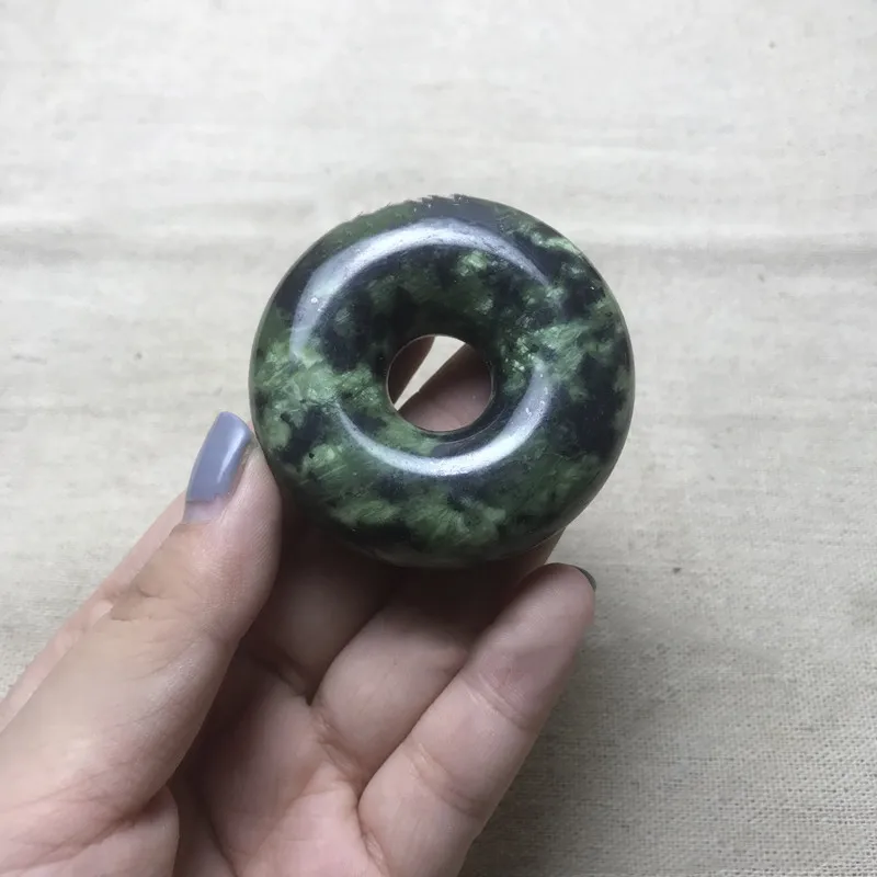 

Natural Tibetan Jade Medicine King Stone Safety Buckle Pendant for Men and Women