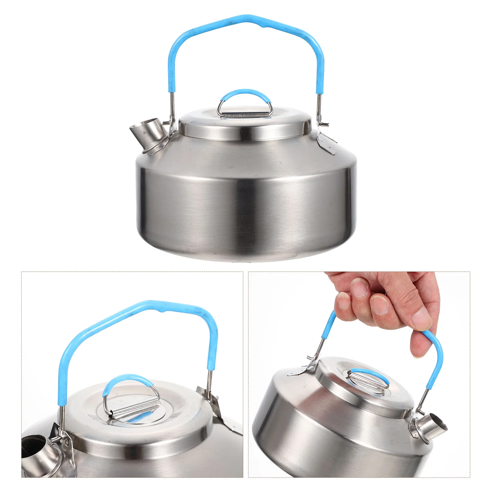 

Kettle Pot Water Tea Stovetop Coffee Camping Teapot Outdoor Boiler Boiling Stainless Steel Portable Whistling Camp Hiking