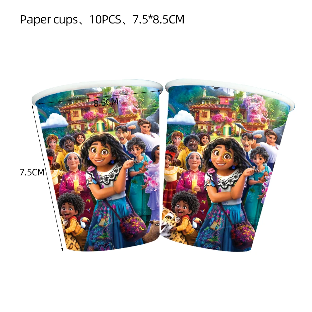 disney encanto mirabel movie madrigals birthday party disposable tableware cup plate napkin cake topper decoration supplies free global shipping