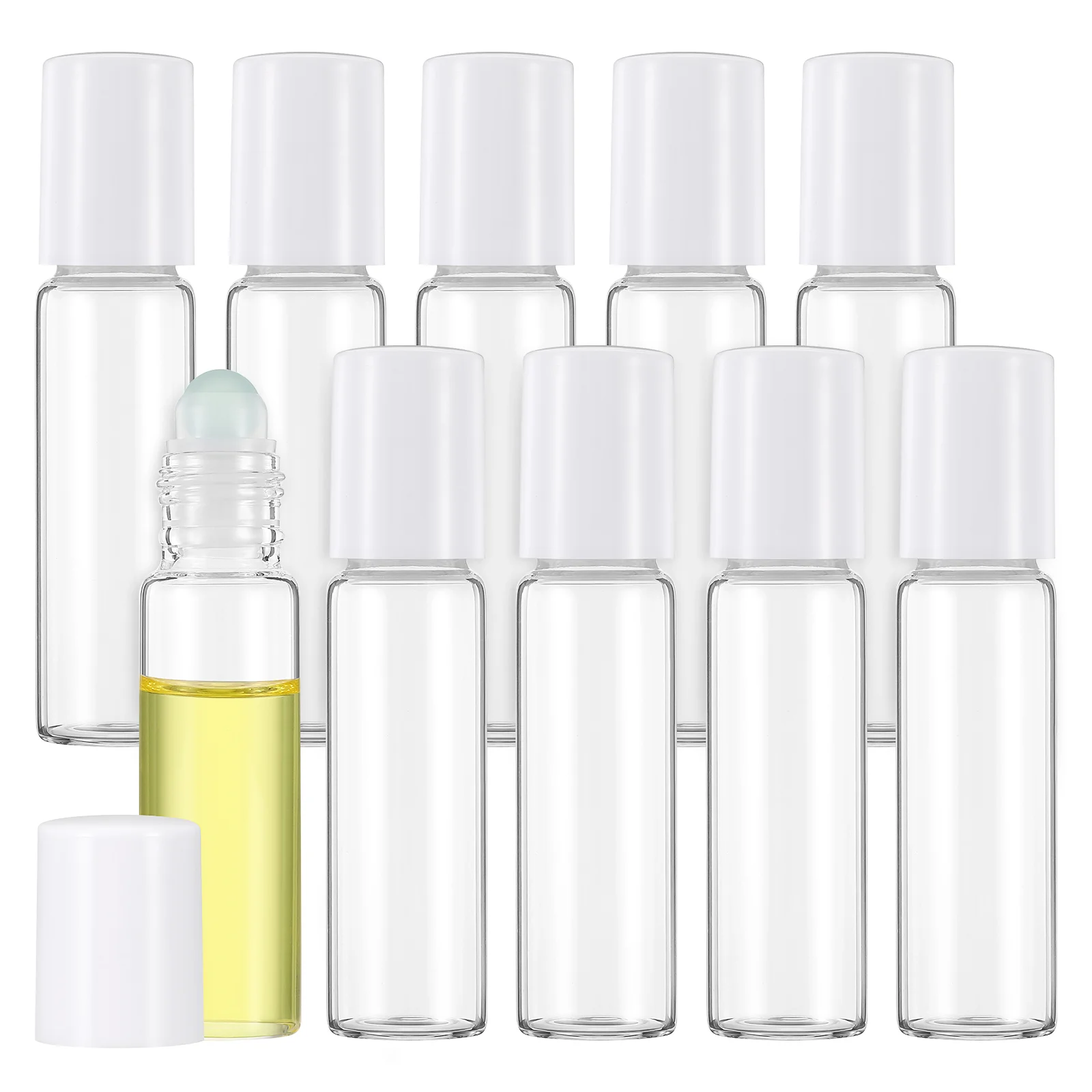 

12 Pcs Small Roller Bottles Perfume Sample Bottles Glass Roller Bottle Perfume Bottle Roller-on Containers Essential Oil Bottle
