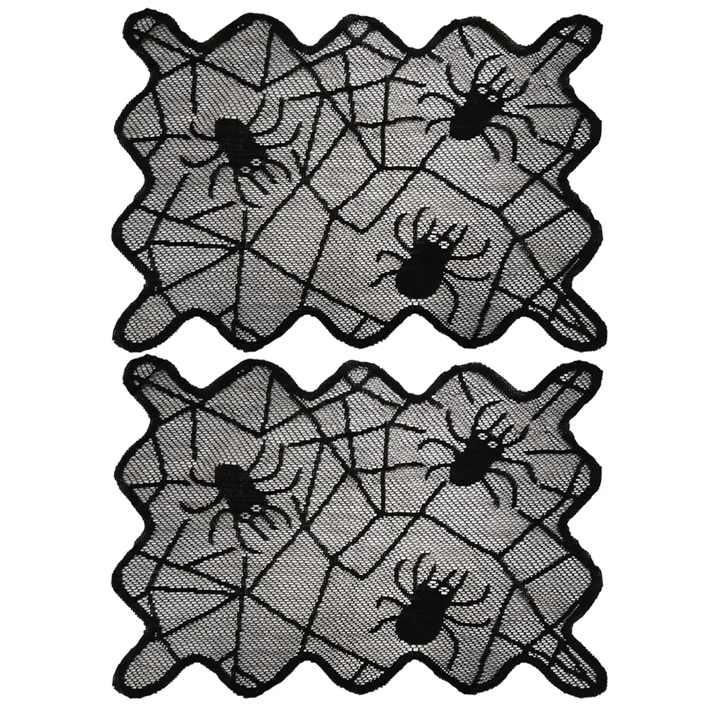 

2Pcs Placemats Delicate Lace Cushion Placemat Desk Pad Table Mat for Party Home