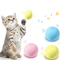 1 pcs smart cat toys interactive ball catnip cat training toy pet playing ball pet squeaky supplies toy for cats kitten kitty