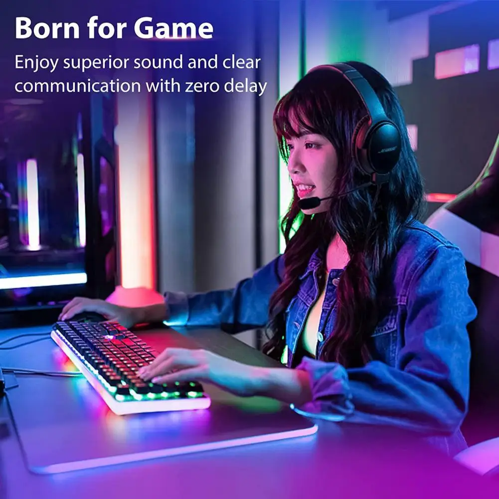 

Высококачественные Игровые наушники с длинным проводом, аксессуары для микрофона, компактные наушники с чистым звуком для стола