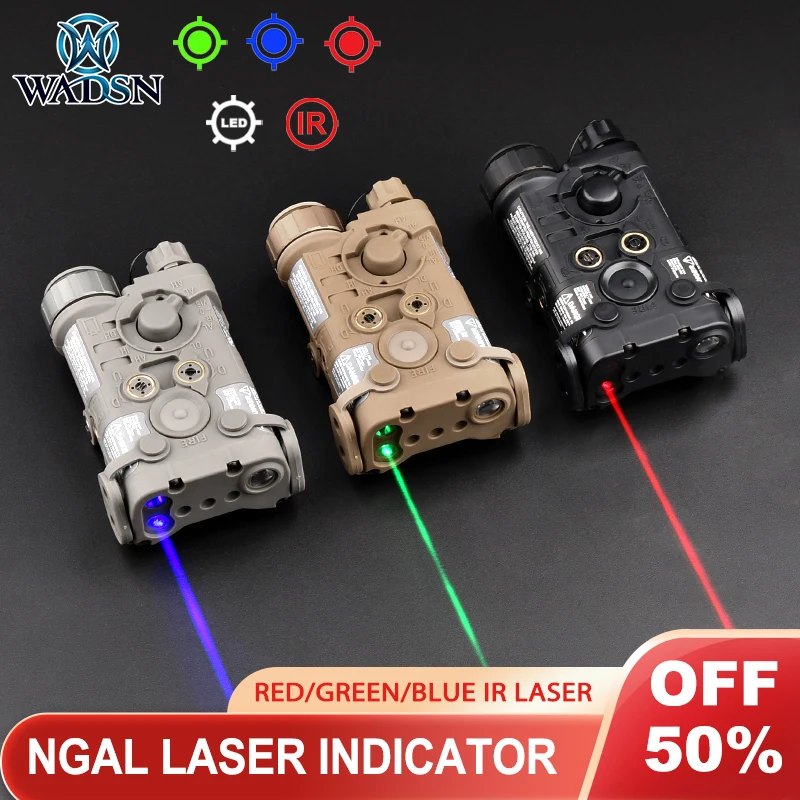 WADSN L3 NGAL Laser Peq Red/Green/Blue Next Generation NGAL Laser PEQ15 LED White light IR Illuminator AR15 Airsoft Hunting