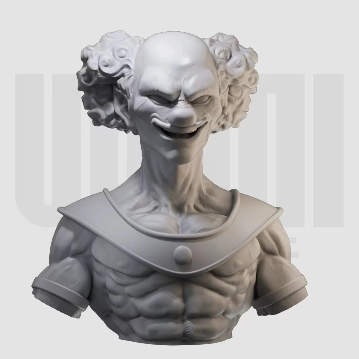 

1/10 Clown Destroyer Bust Resin White Model GK figure Model