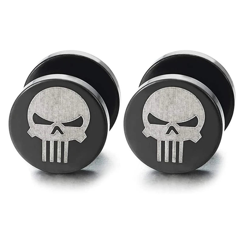 

Stainless Steel Punisher Earring Piercing Jewelry Gift Barbell Earring Stud