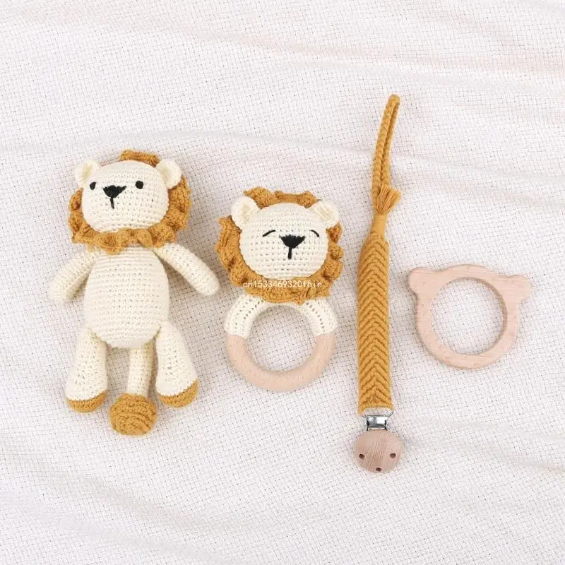

1 Set Pacifier Chain Set Chewable Teething Bracelet Soother Chain Boy Girl