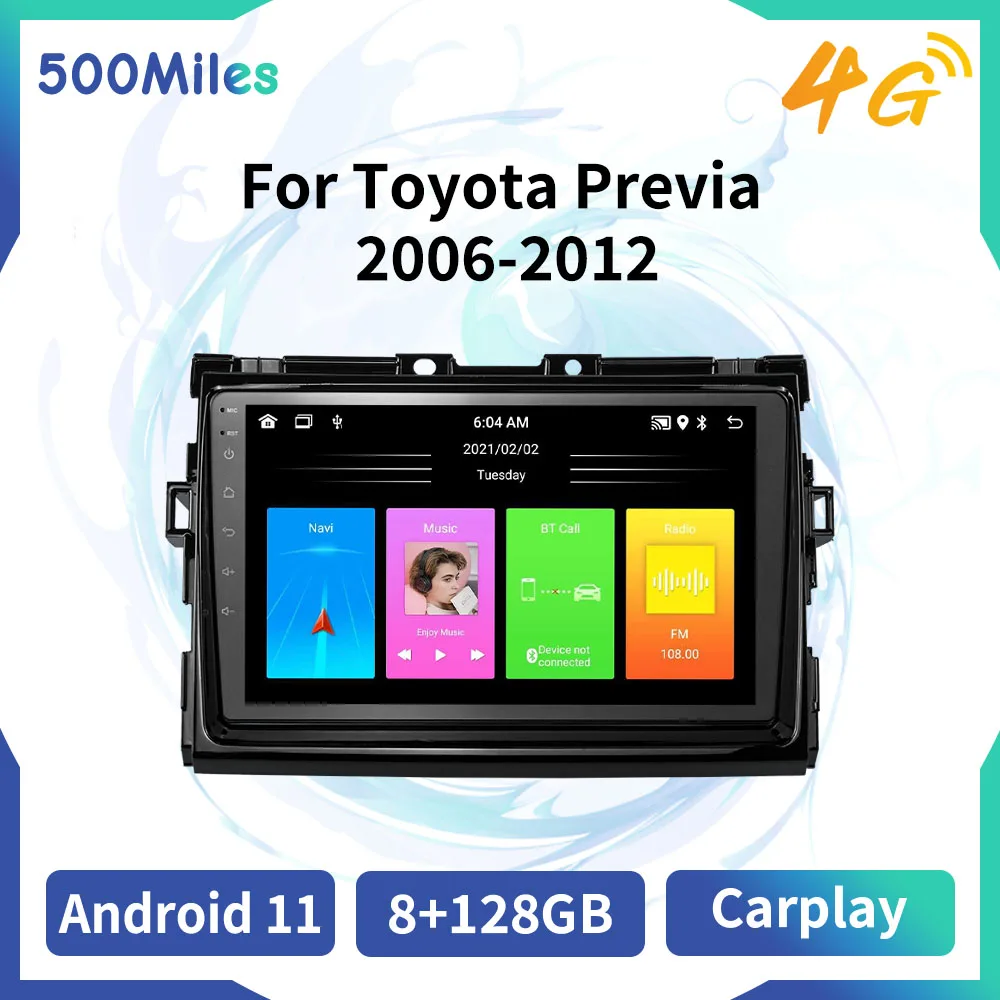 

Android Auto for Toyota Previa 2006-2012 2 Din Stereo Receiver Multimedia Player FM GPS Navigation Head Unit Car Radio