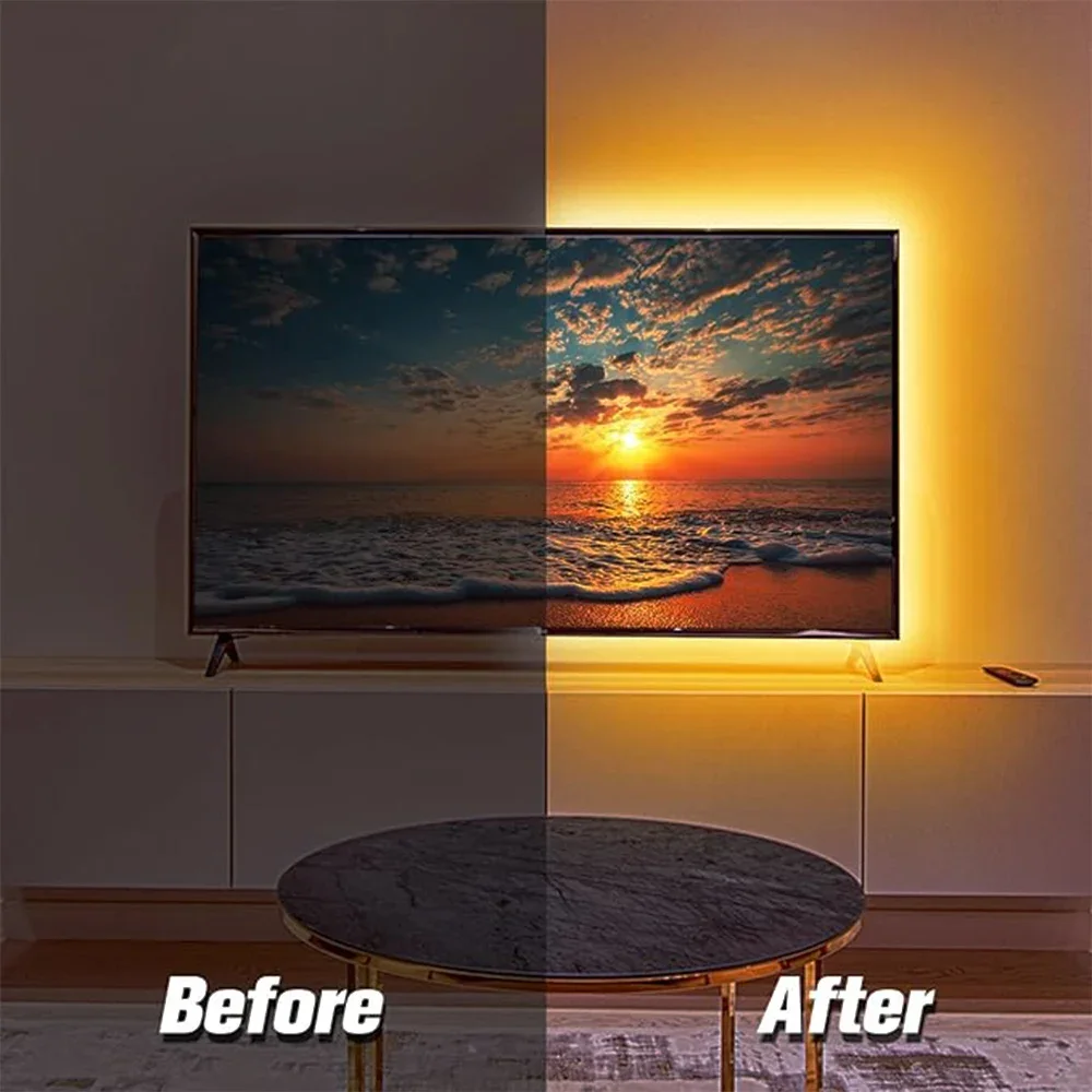 GIPOYENT TV светодиодная подсветка полосы Bluetooth APP управление музыкой синхронизация RGB