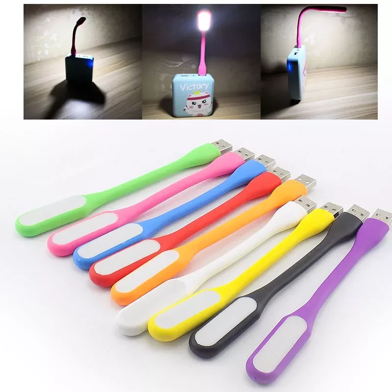 

9 colors Flexible Mini USB Led night lights portable reading book lamps white lighting for home PC Notebook Laptop powerbank