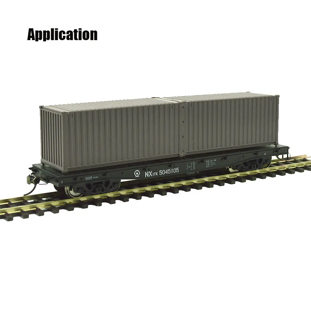 HO 1:87 Scale 20ft Railway Train Shipping Container Model Toys ABS Plastic Storage Cargo Box Collection Birthday Gift for Kids images - 6
