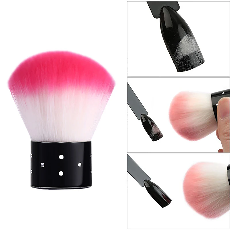 

Soft Nylon Nail Cleaner Brush Mini Stainless Steel Handle Dust Remove Small Angle Cleaning Brush For Nail Art Care Manicure Tool