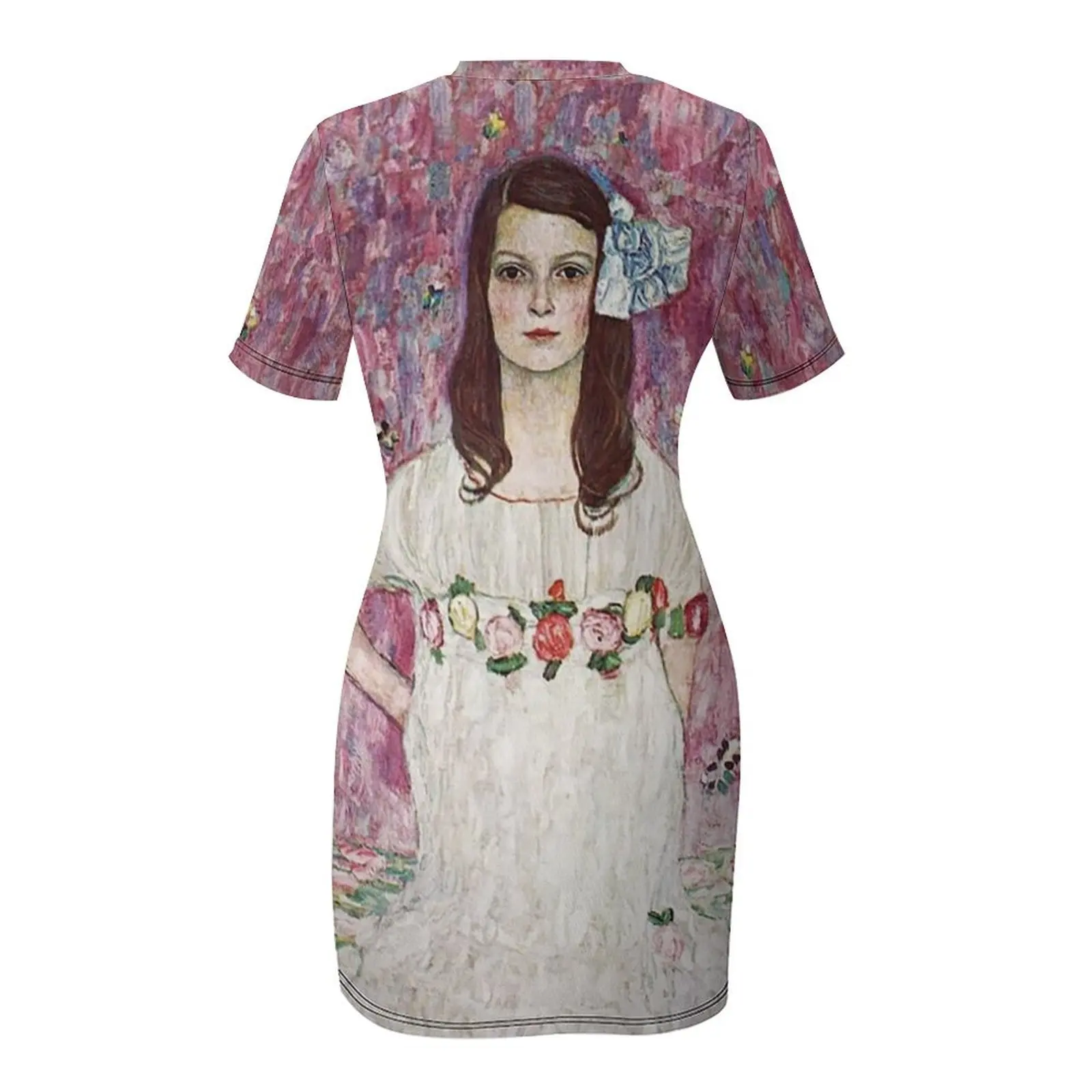 HD Mada Primavesi или Girl In White Густава Климта 1912 г. ВЫСОКОЕ ДЕФИНИЦИОННОЕ Платье с