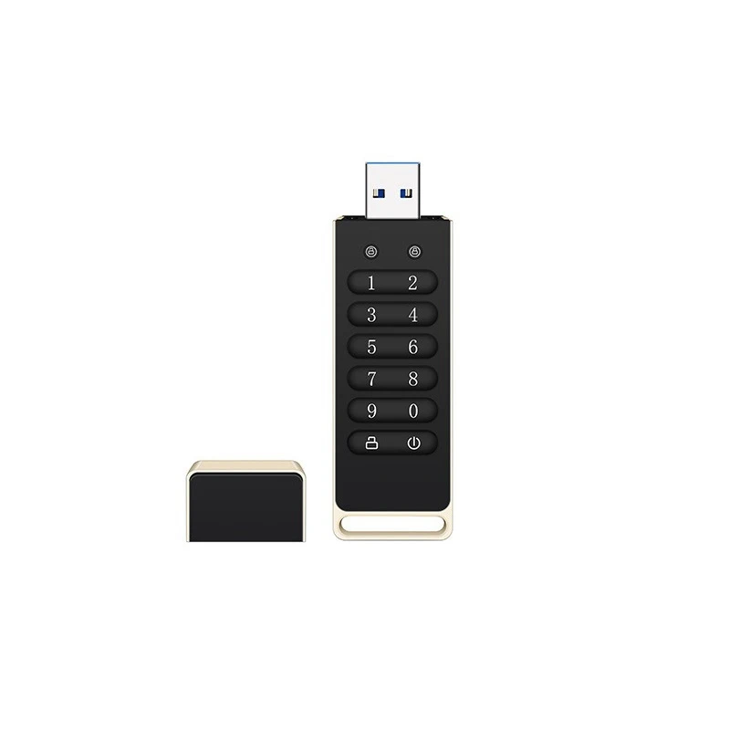 

HOT-Secure USB Drive, Encrypted USB Flash Drive Hardware Password Memory Stick With Keypad USB 3.0 Disk Flash Black