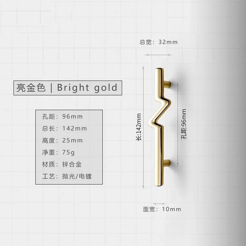 

Ручки для шкафов из цинкового сплава черные золотые