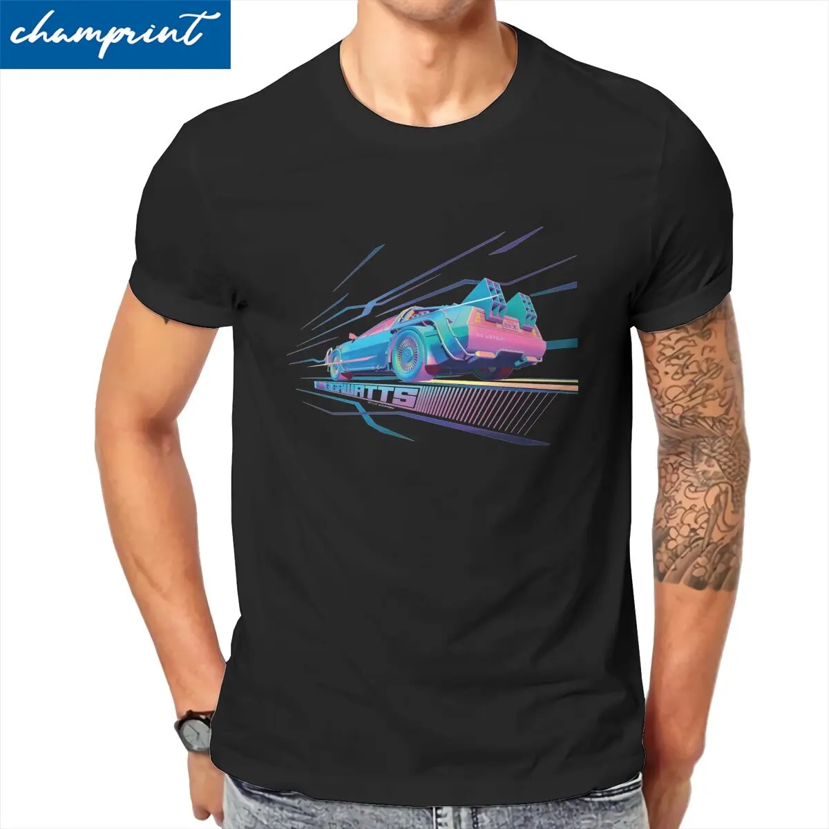 

Men T-Shirt Back to the Future 1.21 Gigawatts Pure Cotton Tee Shirt Short Sleeve Time Travel T Shirt Round Collar Tops Plus Size