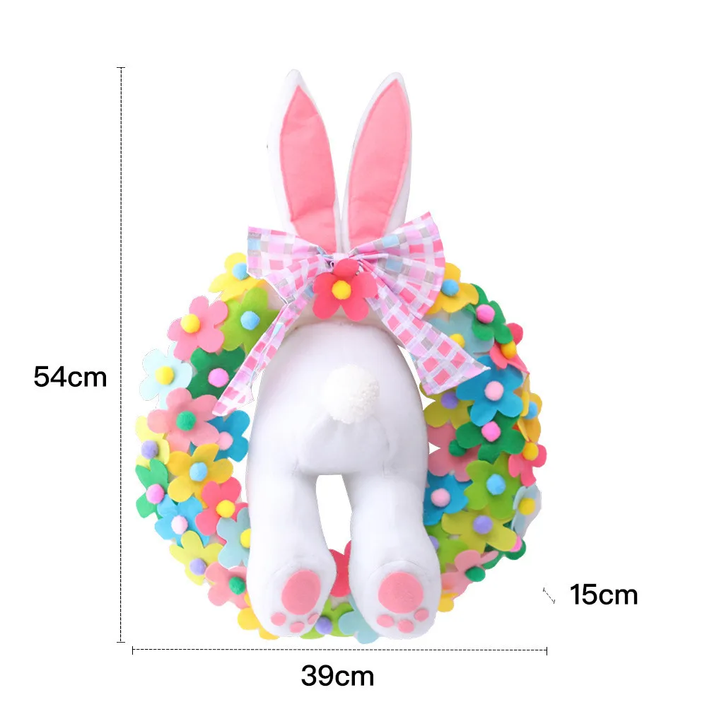 

Easter Thief Bunny Butt Wreath With Easter Cross Garland Home Decor Spring Wedding Wreath Cartoon Bunny Shape Ornaments Dropship