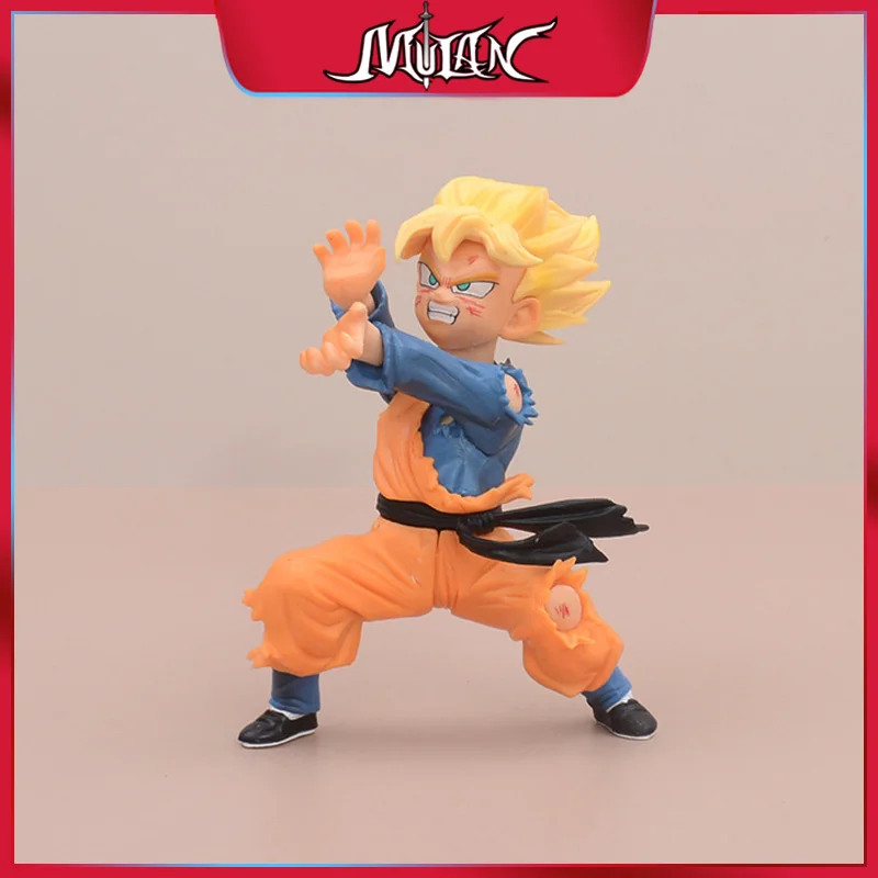 

Dragon Ball Anime Peripheral Son Goten Torankusu Duo Combination Skills The Tortoise Sends Qigong Figures Doll Ornament Toy Kid