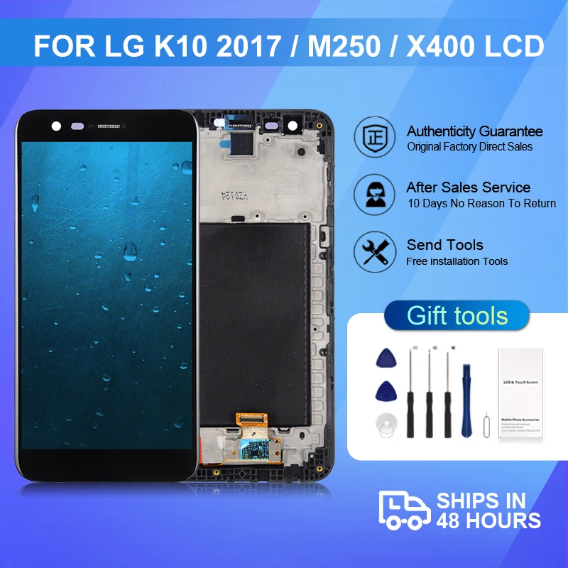 

1Pcs 5.3 Inch For LG K10 2017 Lcd Touch Screen Digitizer M250 M250N X400 LGM-K121K LGM-K121L Display Assembly With Tools