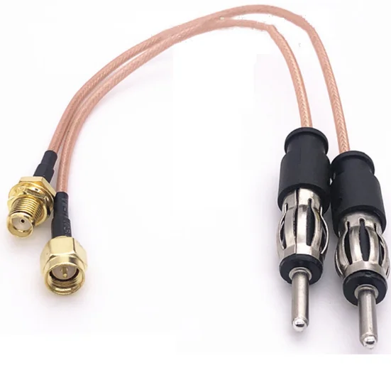 SMA male /Female to FM round-hole plug Used for car radio antenna Car CD player antenna