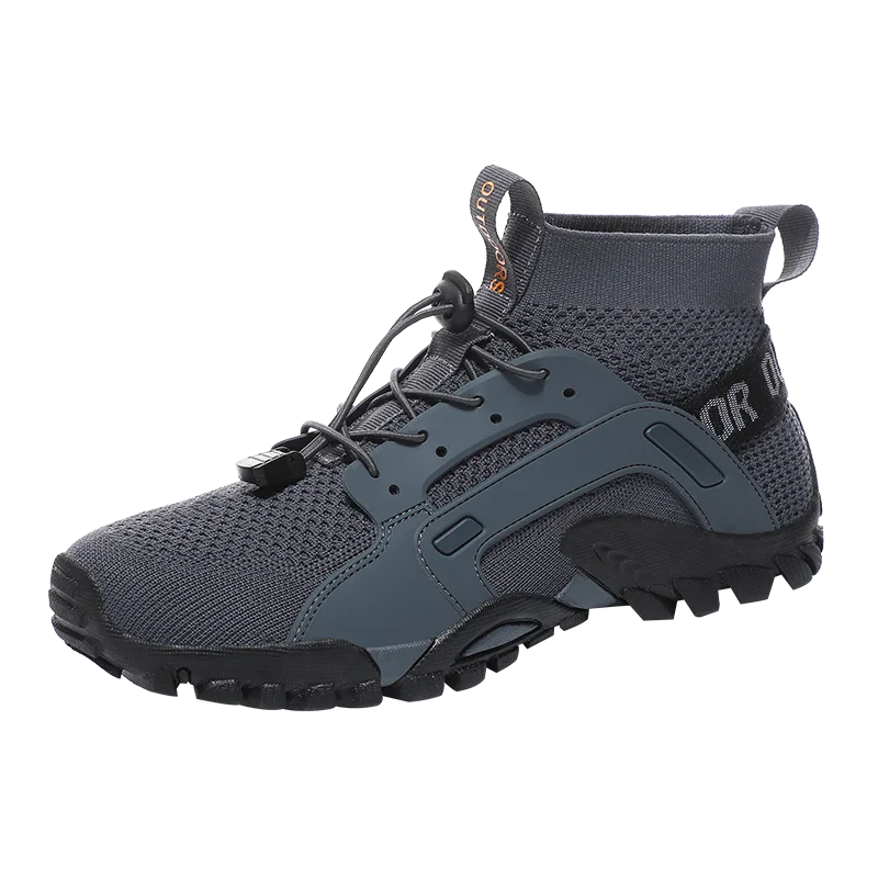 2023 Men's Summer Sports Outdoor Breathable Anti-Slip High-Top Sports Shoes Outdoor Anti-Slip Fishing Shoes Quick-Drying 38-48