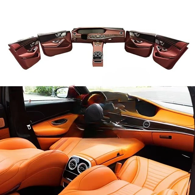 Фото Модификация интерьера Mercedes-Benz S-Class W221 (обновление до W222): приборная панель, кожаные чехлы на сиденья (от старого к новому) №3