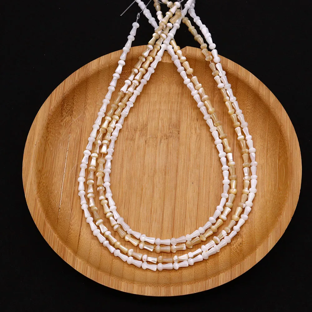 

Бусины-разделители 4x8 мм из натуральной ракушки, коричневые бусины-разделители, бусины из перламутра для браслетов, для изысканных аксессуа...